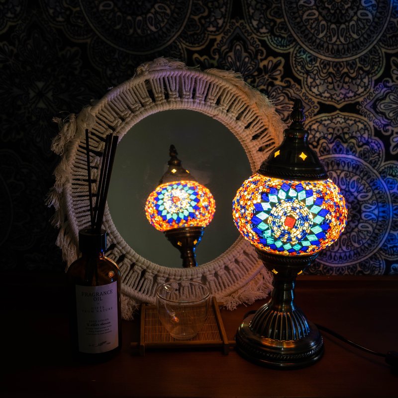 Ep Designlab Turkish Mosaic Table Lamp In Multi