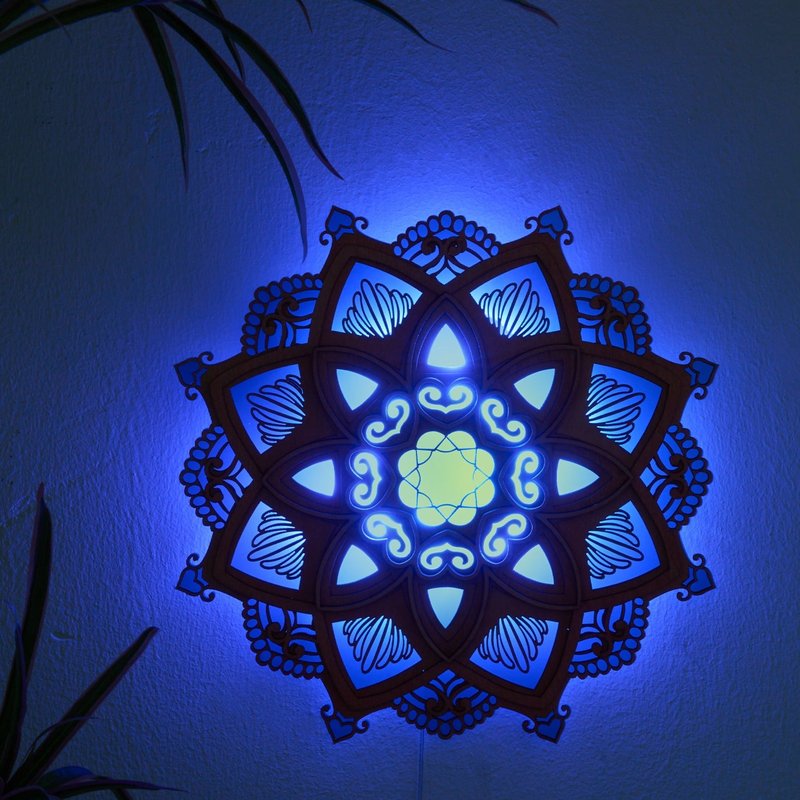 Shop Ep Light Lotus Mandala Yoga Wall Lamp