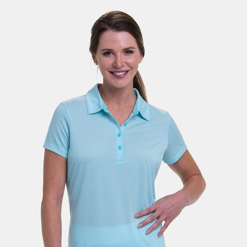 Ep Ny Short Sleeve Geometric Jacquard Polo In Blue