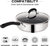 10" Stainless Steel Aluminum Nonstick Frying Pan With Lid