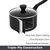 3.5 qt. Hard-Anodized Aluminum Nonstick Sauce Pan In Black With Lid