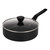 9.5 in. Hard-Anodized Aluminum Nonstick Saute Pan in Black with Lid - Black