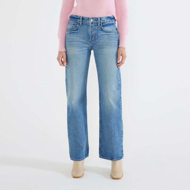 Shop Etica Amis Relaxed Boot Jeans In Blue
