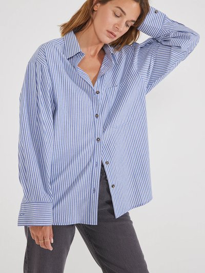 ETICA Mallory Pleat Sleeve Shirt - Salute Stripe product