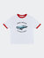 Automatique Ringer T-shirt - White/ Red