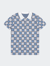 Duckie Grid Knitted Polo - Black/ Pink/ Blue/ Off White