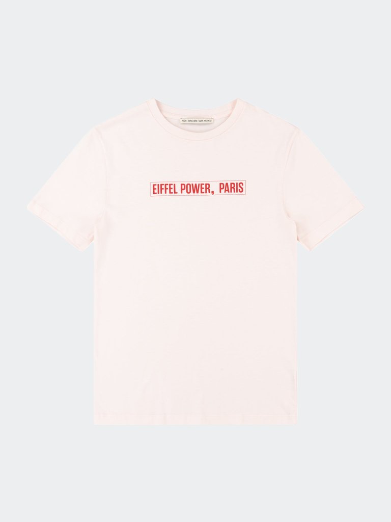 Eiffel Power Paris Classic T-shirt - Pink Chalk