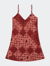 Paisley Mini Slip Dress - Red Paisley