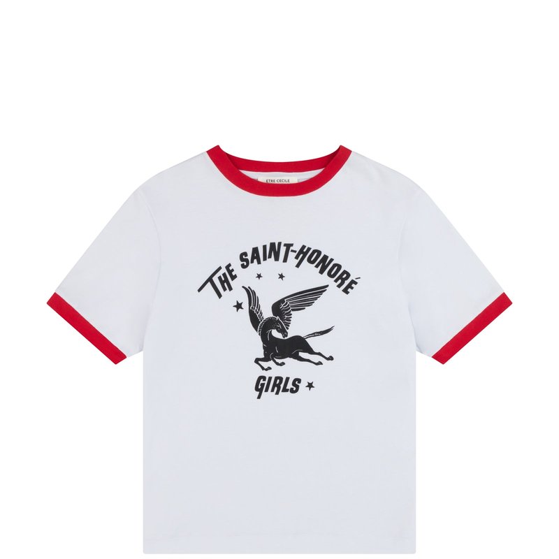 Etre Cecile St Honore Girls Ringer T-shirt In White