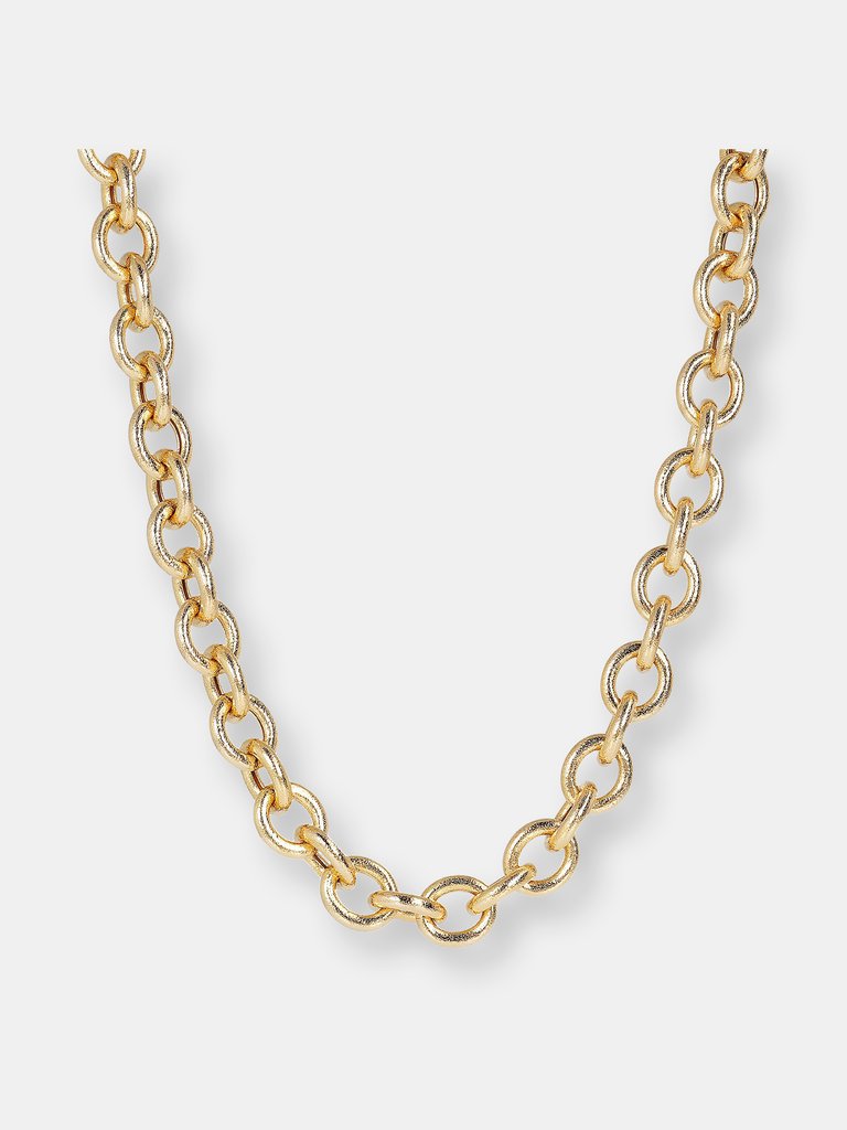 18KT Gold Plated Rolò Chain Necklace