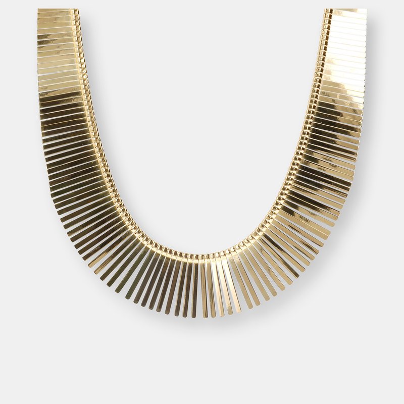 Shop Etrusca Gioielli 18kt Graduated Cleopatra Necklace In Yellow