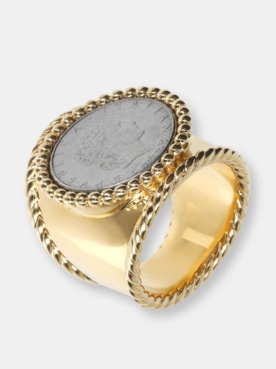Etrusca Gioielli Band Ring With Coin product
