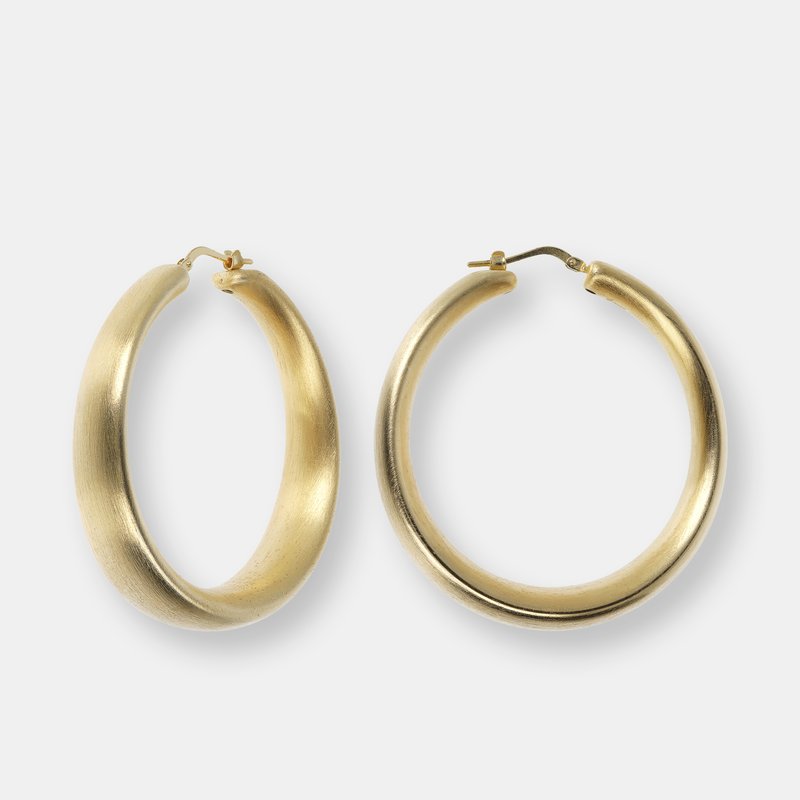 Etrusca Gioielli Basic 18kt Gold Plated Hoops In Yellow
