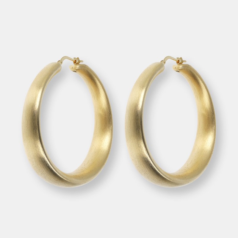 Shop Etrusca Gioielli Basic 18kt Gold Plated Hoops In Yellow