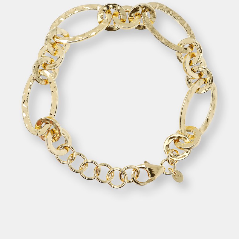 Etrusca Gioielli Bold Chain Bracelet Size 7.75" In Yellow