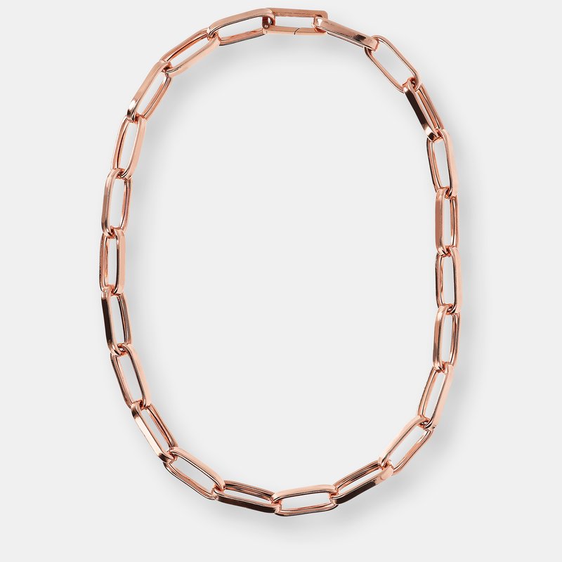Etrusca Gioielli Bold Forzatina Chain Necklace In Pink