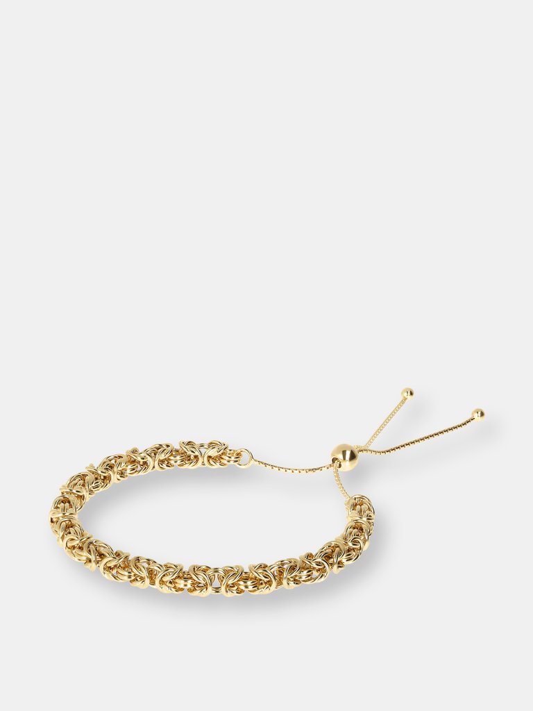 Byzantine Adjustable Chain Bracelet - Yellow Gold