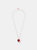 Carisma Heart Stone Pendant Necklace - Golden Rose/Plum Agate