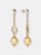 Drop Earrings With 18KT Gold Plated Bead