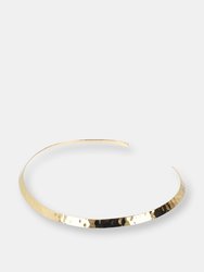 Hammered Collar Necklace - Yellow Gold
