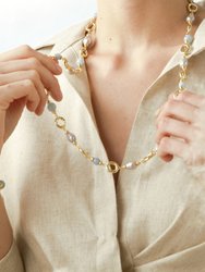 Long Necklace With Quartz size 31,25"