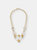 Long Quartz Necklace size 17,25" - Yellow Gold