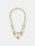 Long Quartz Necklace size 17,25" - Yellow Gold