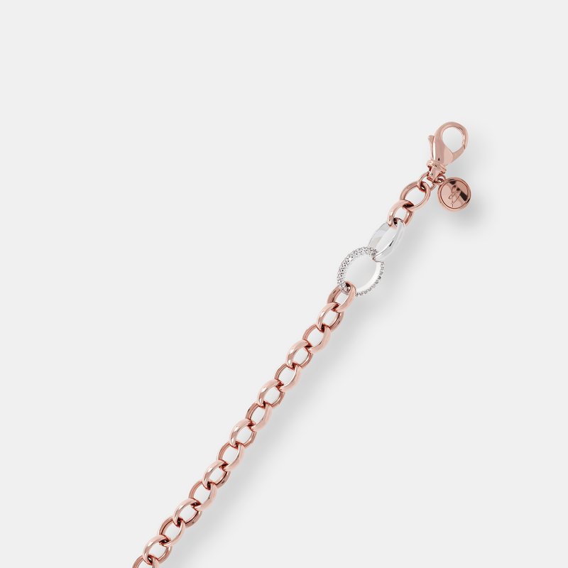 Shop Etrusca Gioielli Pave Link Bracelet In Pink