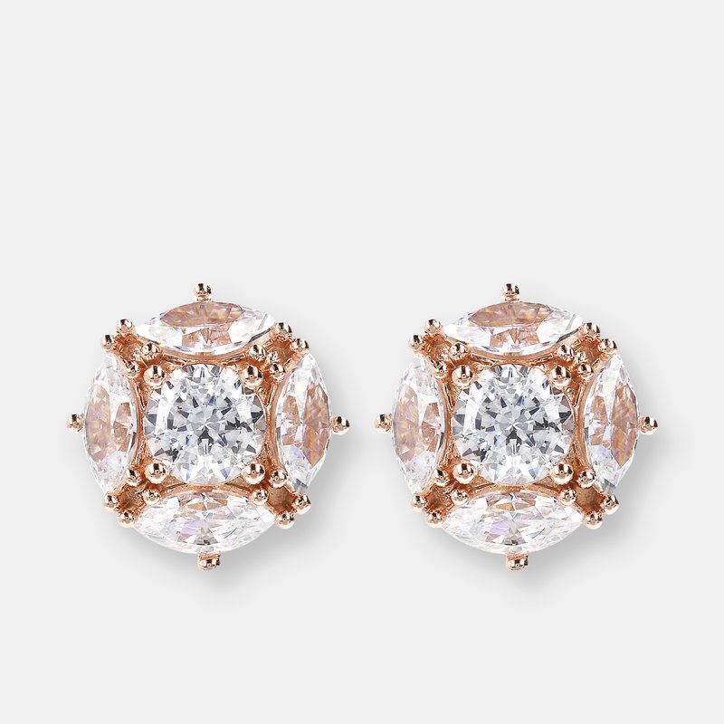 Shop Etrusca Gioielli Regal Detail Earrings In Pink