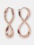 Rose Gold Plated Infinity Earrings