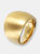 Satin Graduated 18KT Gold Plated Band Ring - 18K Yellow Gold