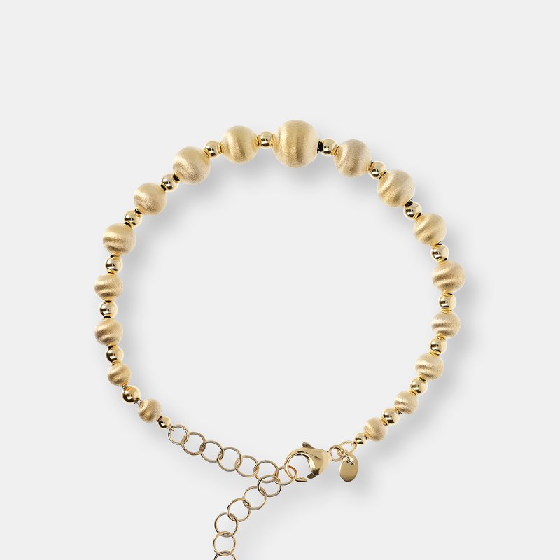 Etrusca Gioielli Satin Spheres Bracelet In Gold