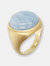 Signet Ring With Stone - Aquamarine - Aquamarine