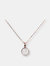 Stone Mini Disc Pendant Necklace - White Cultured Pearl - White Cultured Pearl