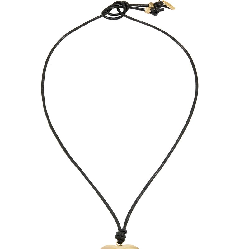 Shop Ettika Heart Pendant Adjustable Cord Necklace In Black