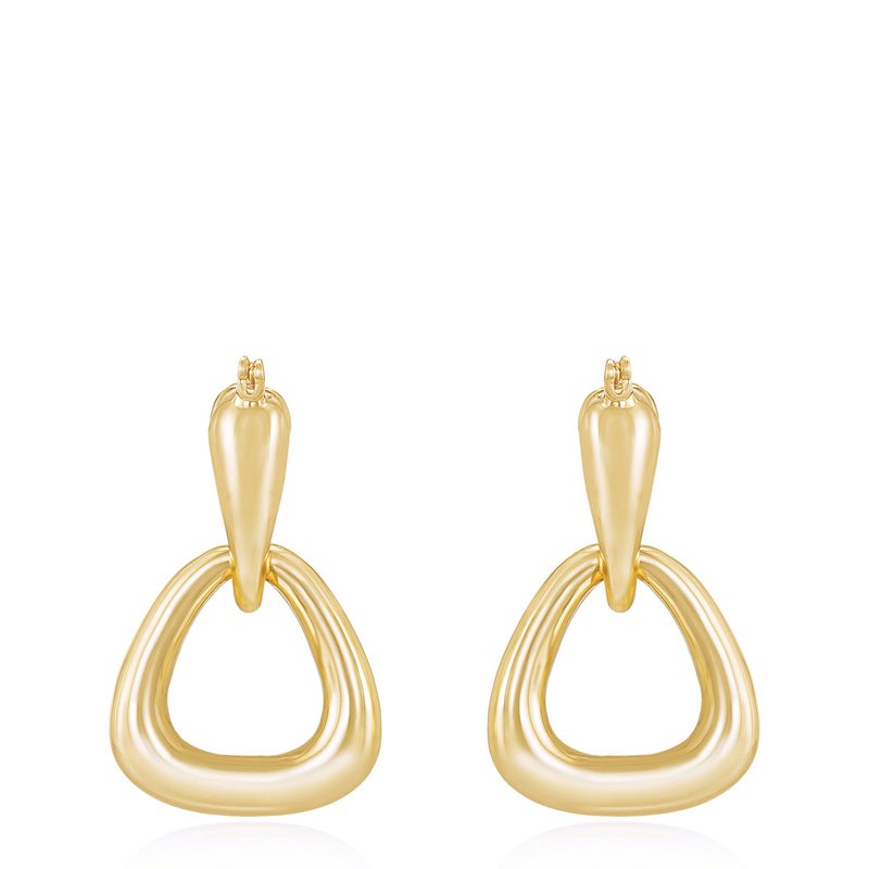 Ettika Double Dangle Hoop Earrings In 18k Gold Plate