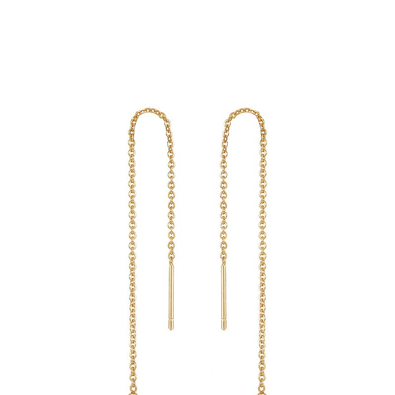 Ettika Barely There Chain And Crystal Dangle Earrings In Gold