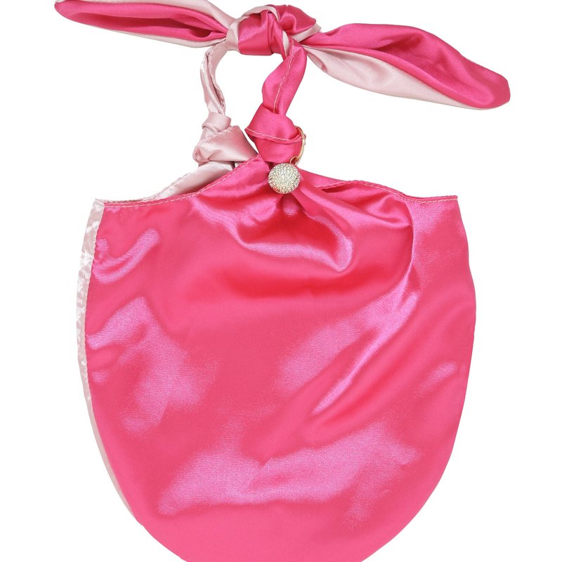 Ettika Bow Clutch Bag In Light Pink And Magenta