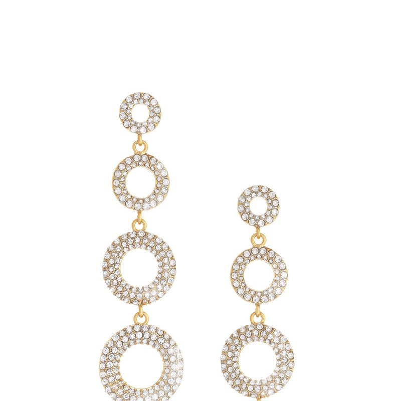 Ettika Celebration Crystal 18k Gold Plated Dangle Earrings