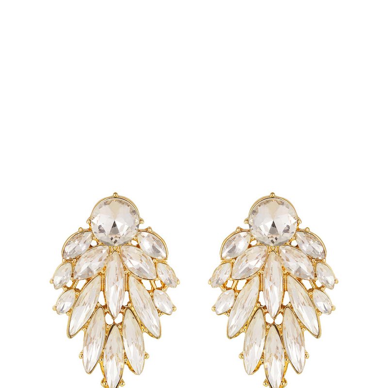 Ettika Cry Me A River 18k Gold Plated Earrings In White