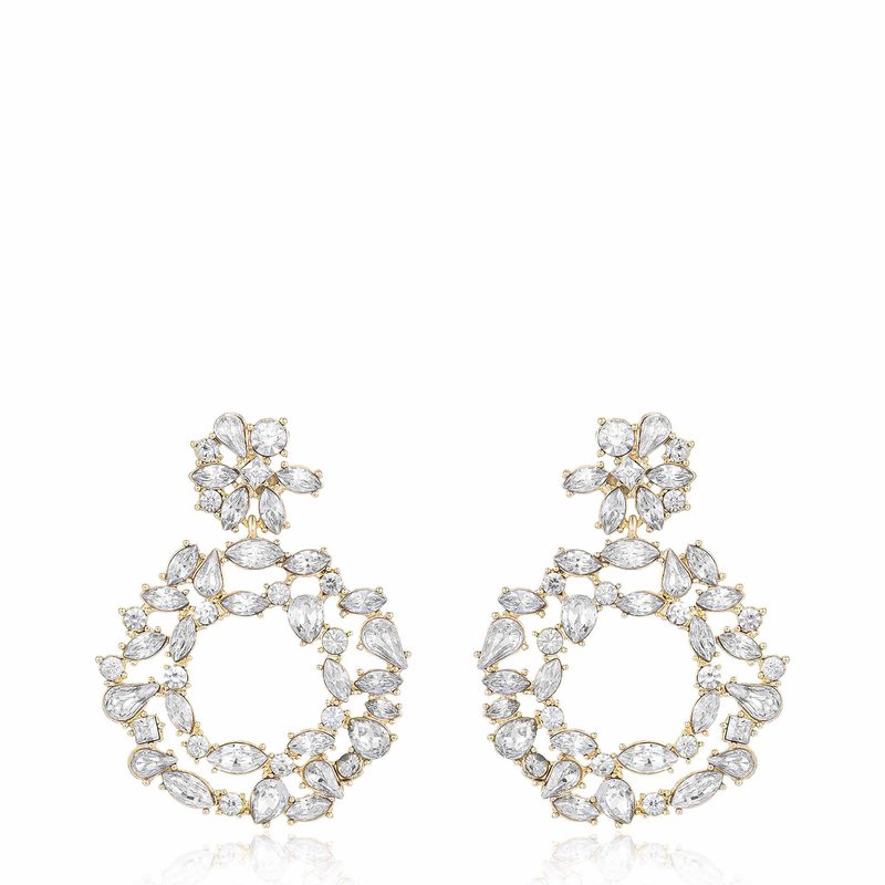 Shop Ettika Crystal Bouquet 18k Gold Plated Earrings