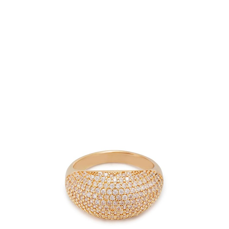 Ettika Crystal Cluster Knockout 18k Gold Plated Ring