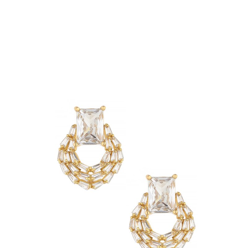 Shop Ettika Crystal Encircled 18k Gold Plated Earrings