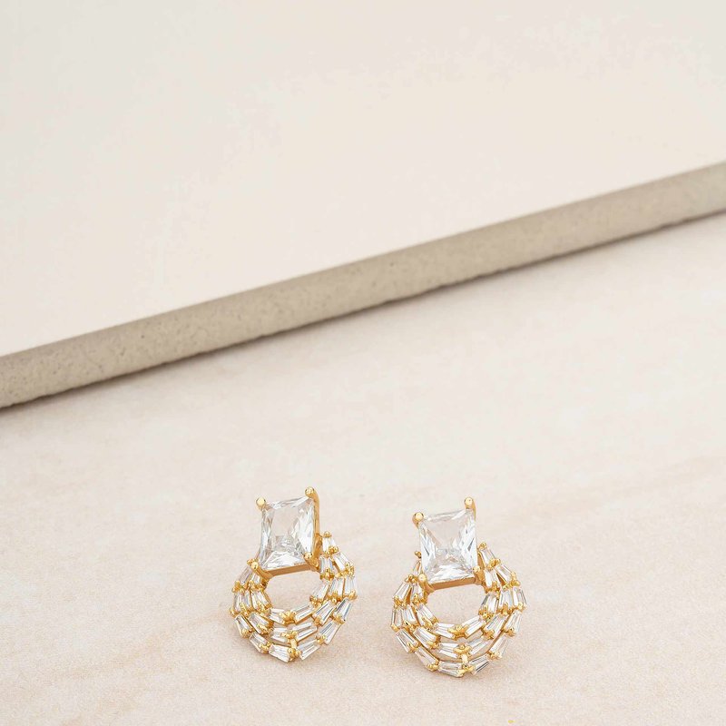 Shop Ettika Crystal Encircled 18k Gold Plated Earrings