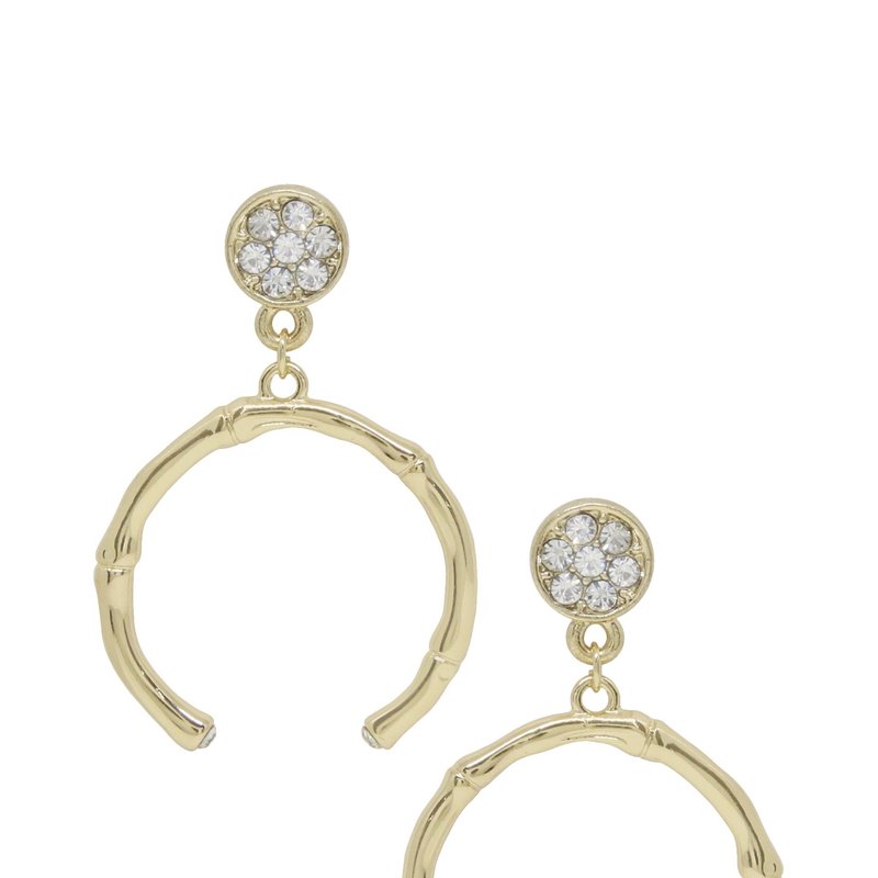 Ettika Crystal Monarch 18k Gold Plated Earrings