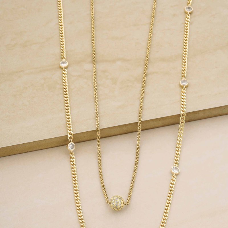 Ettika Women's Crystal Society 18k Gold-plated Layered Necklace