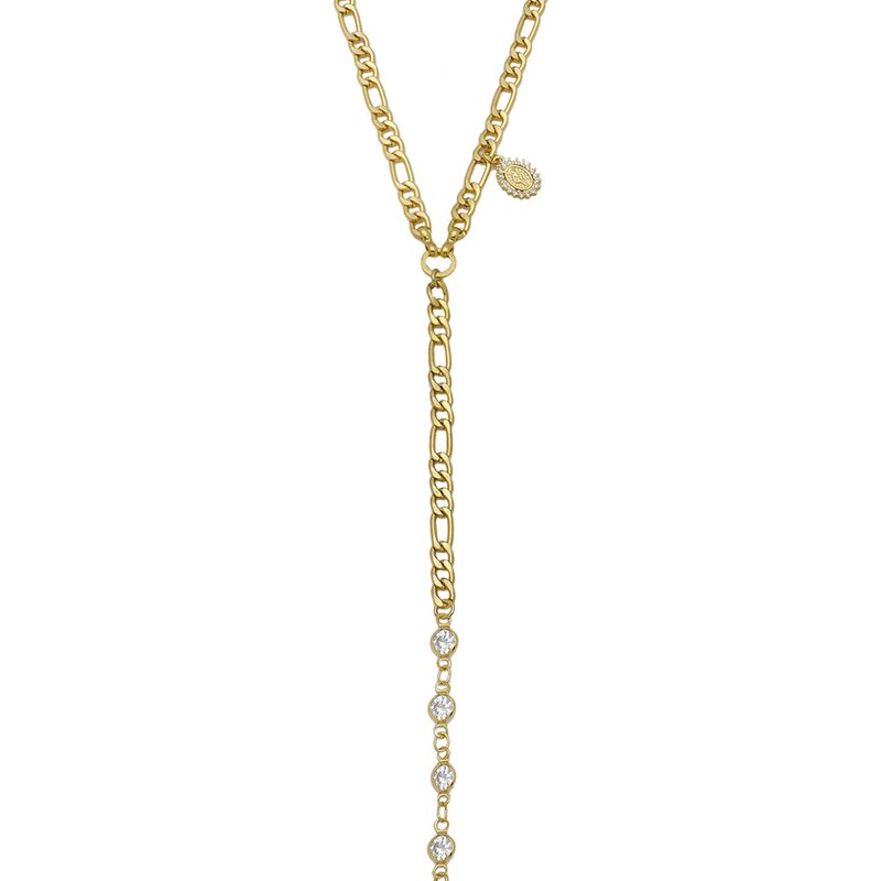 Ettika Crystal Spotted 18k Gold Plated Lariat