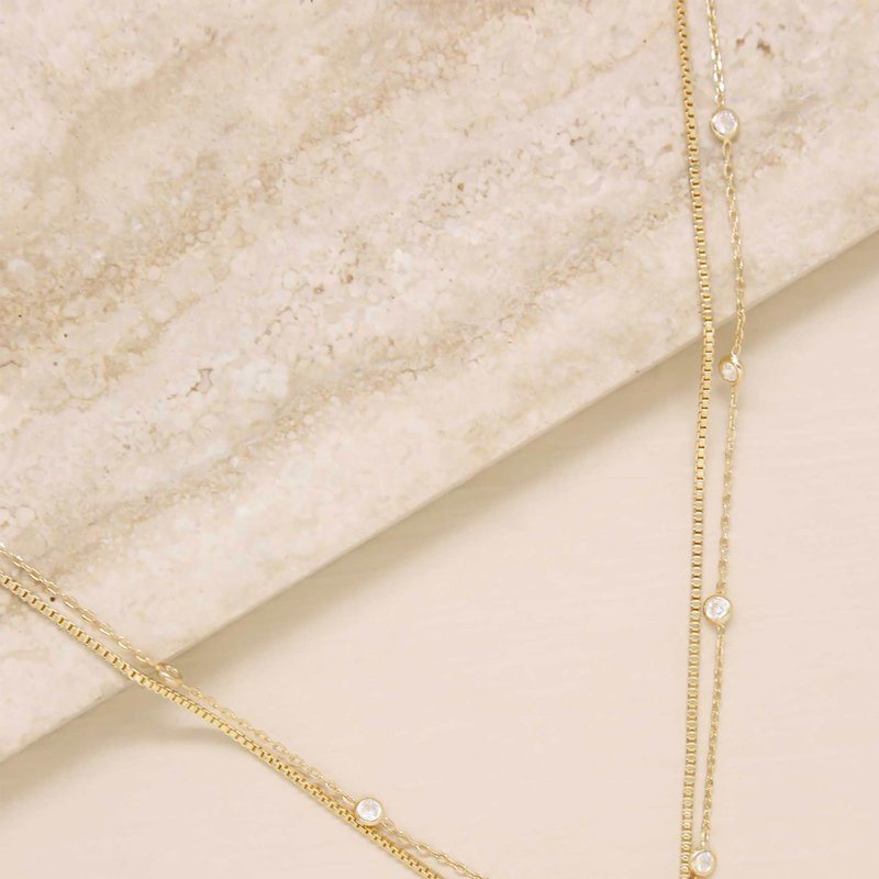 Ettika Dainty Chains 18k Gold Plated Necklace