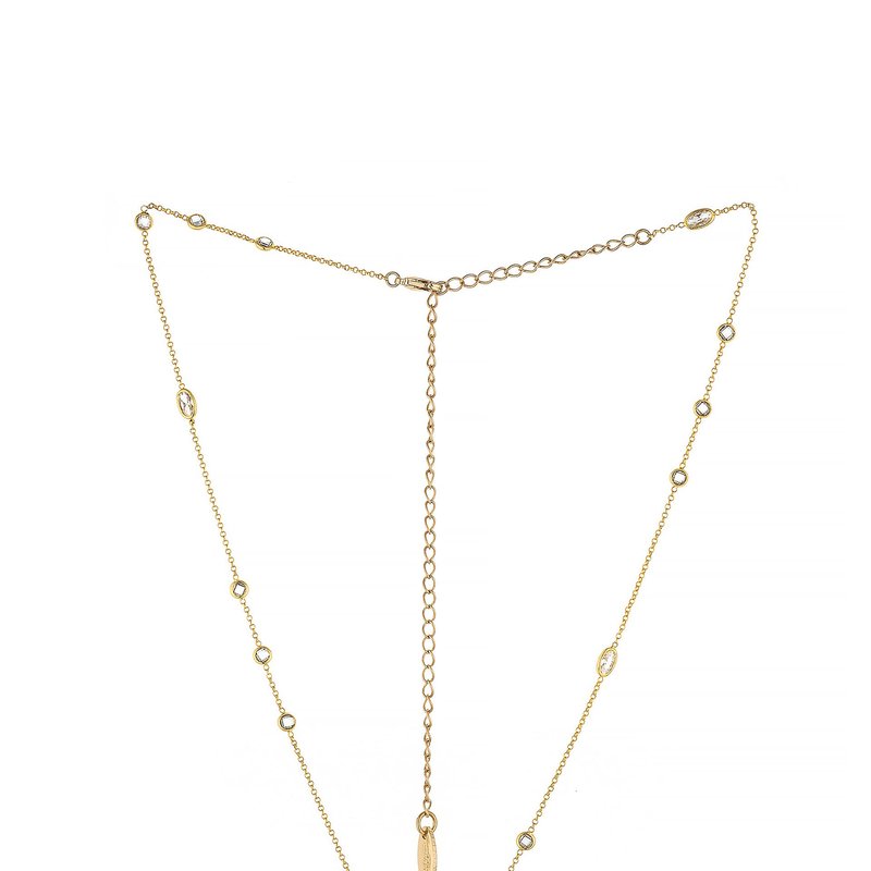 Ettika Delicate Crystal Pendant 18 Gold Plated Necklace
