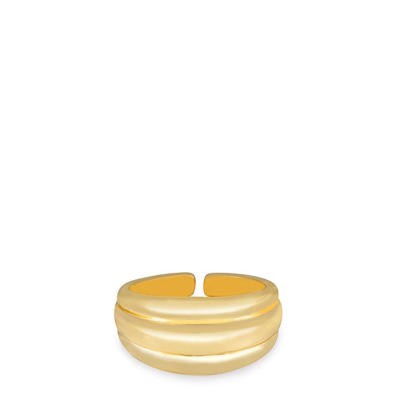 Ettika Golden Memory 18k Gold Plated Adjustable Ring